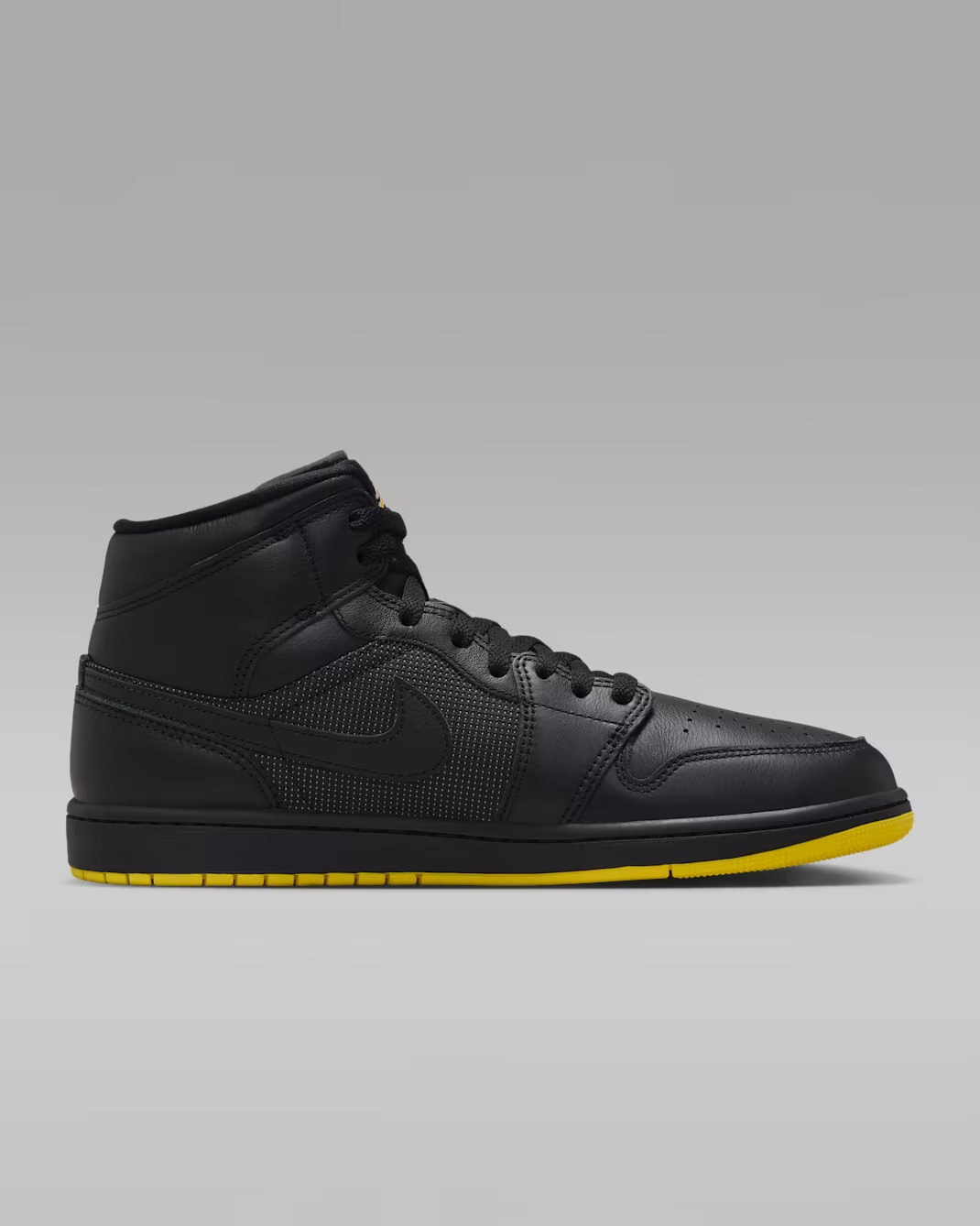 IO2052-001 Nike Air Jordan 1 Mid SE "Black/Opti Yellow" (Men's)