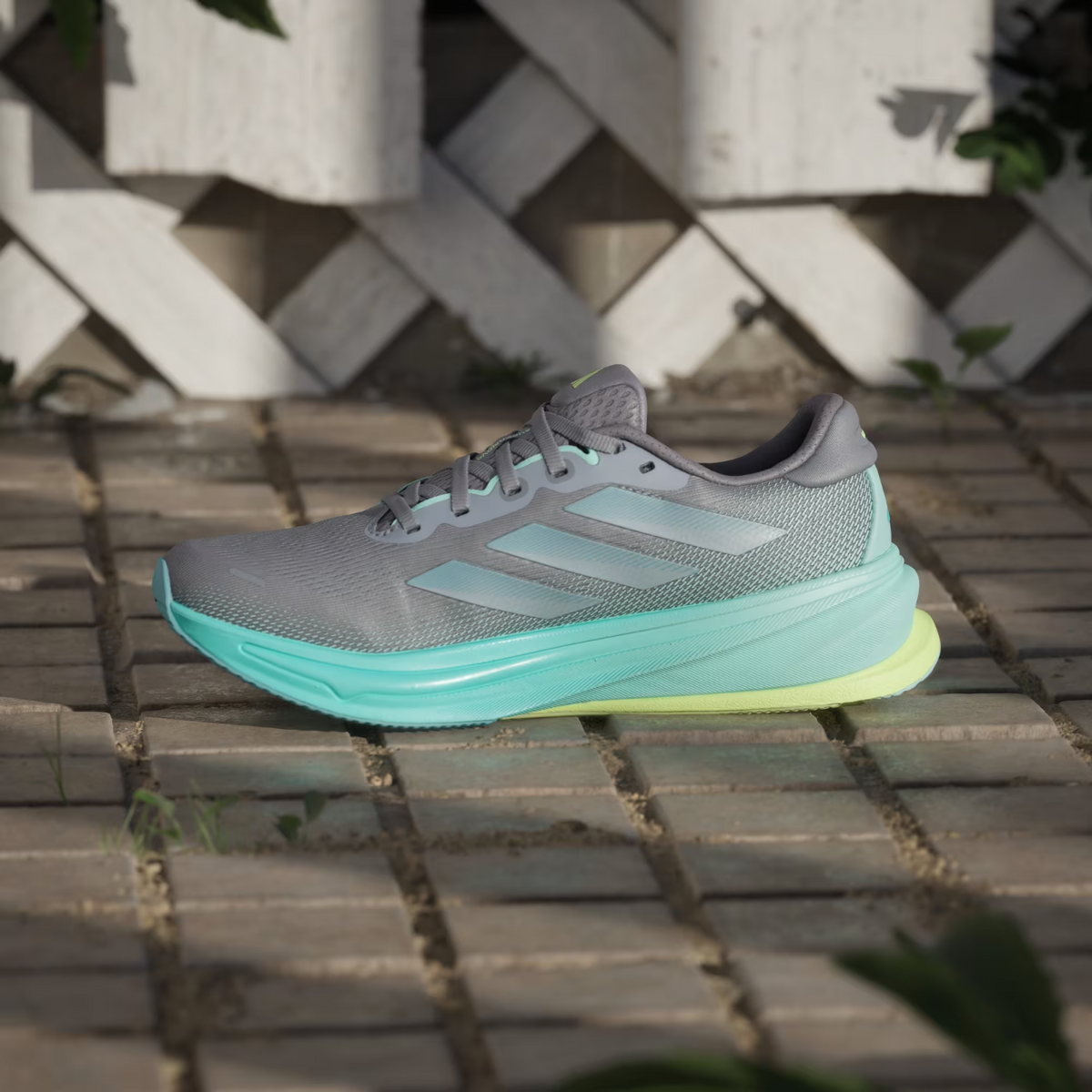 JQ7691 adidas Women's Supernova Rise 2 Grey/Magic Grey Met/Flash Aqua (Women's)