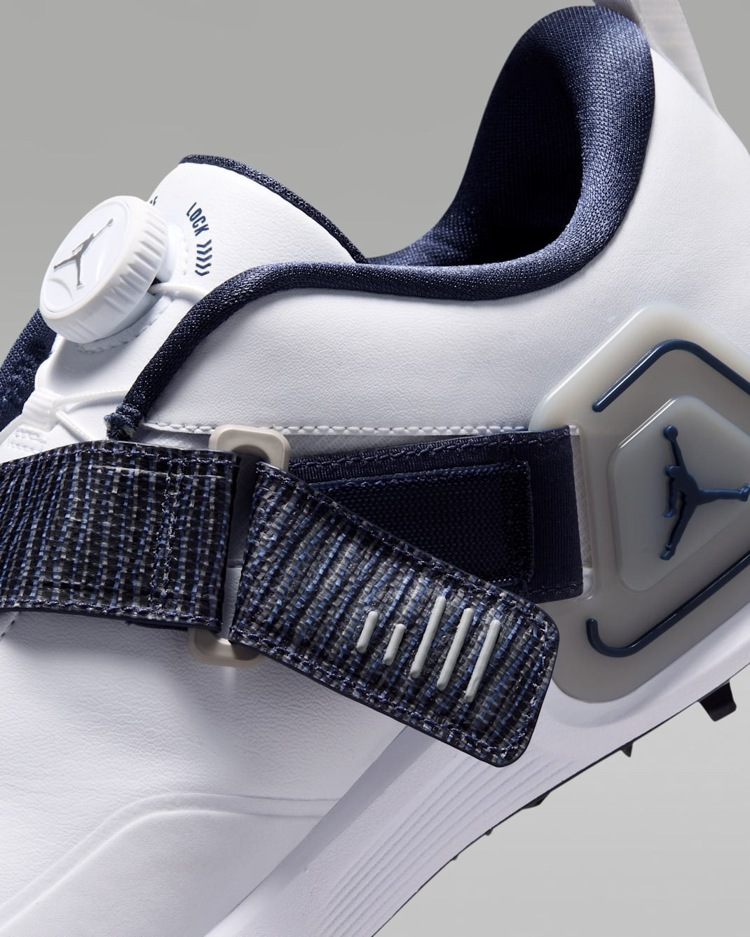 FV6338-105  Nike Jordan Air Rev Golf WhiteMidnight Navy (Men's)