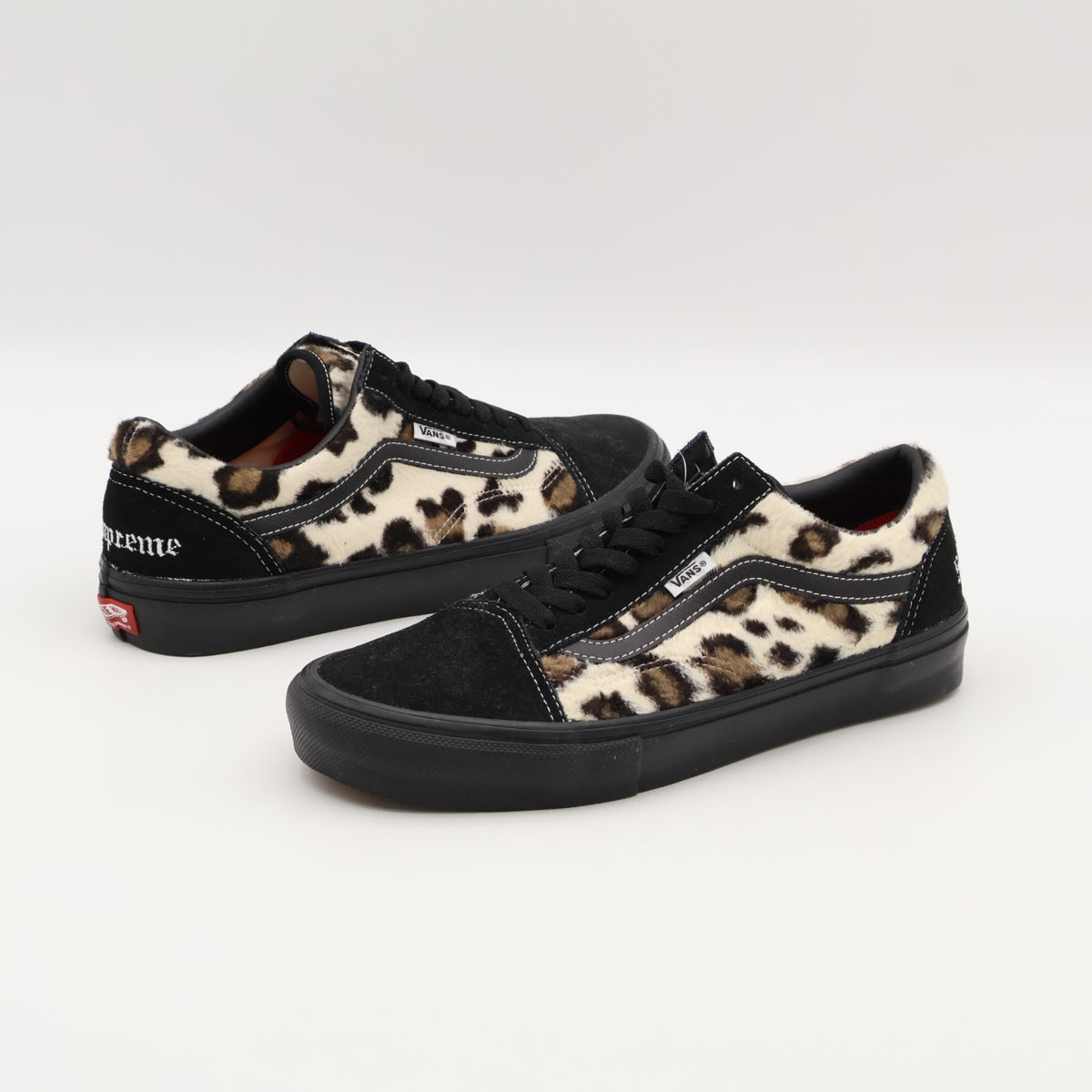 VN0A5FCBBM8 Supreme Vans Leopard Old Skool Black White (Men's)
