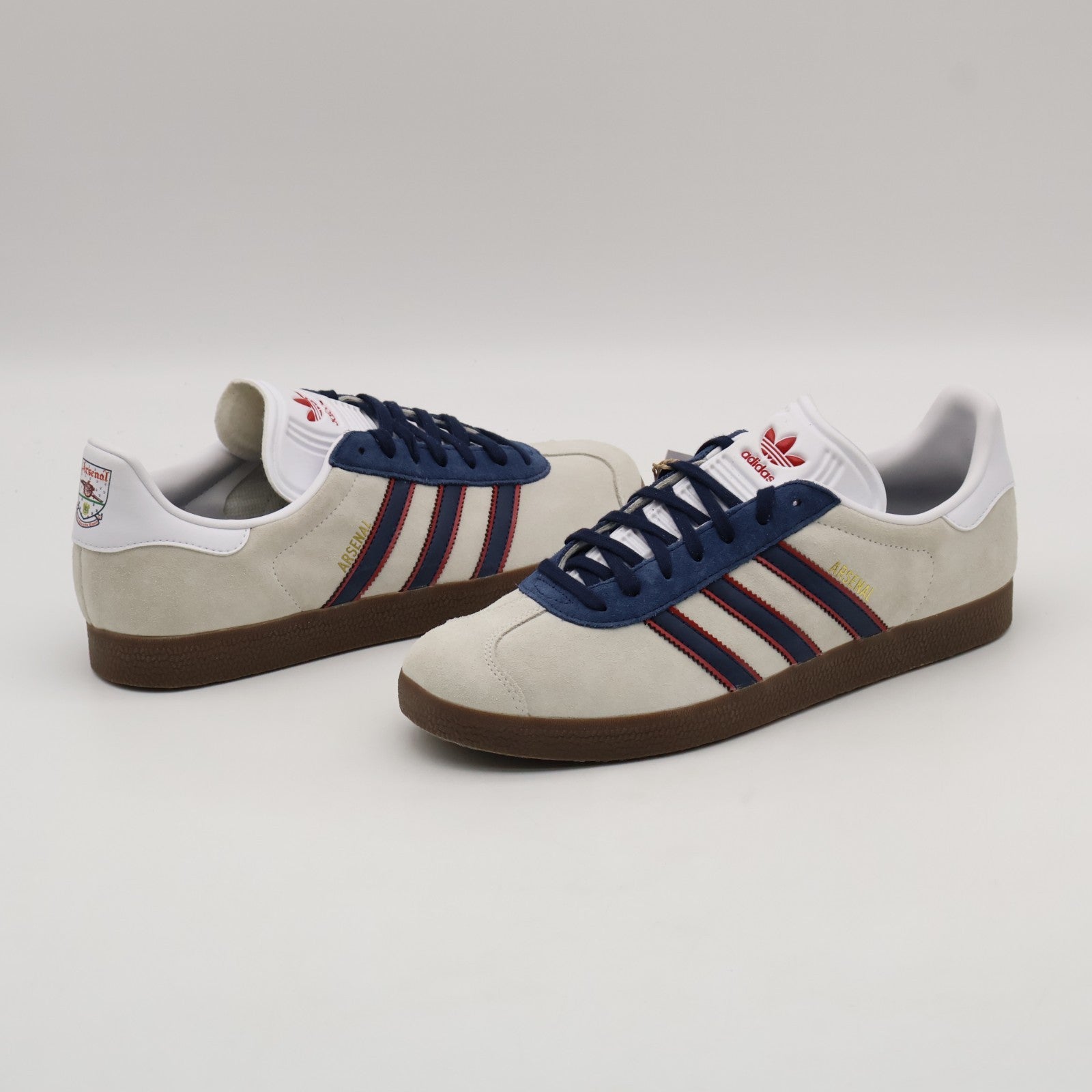 HQ0005  Arsenal adidas Originals Gazelle Cloud White Red Collegiate Navy (Men's)