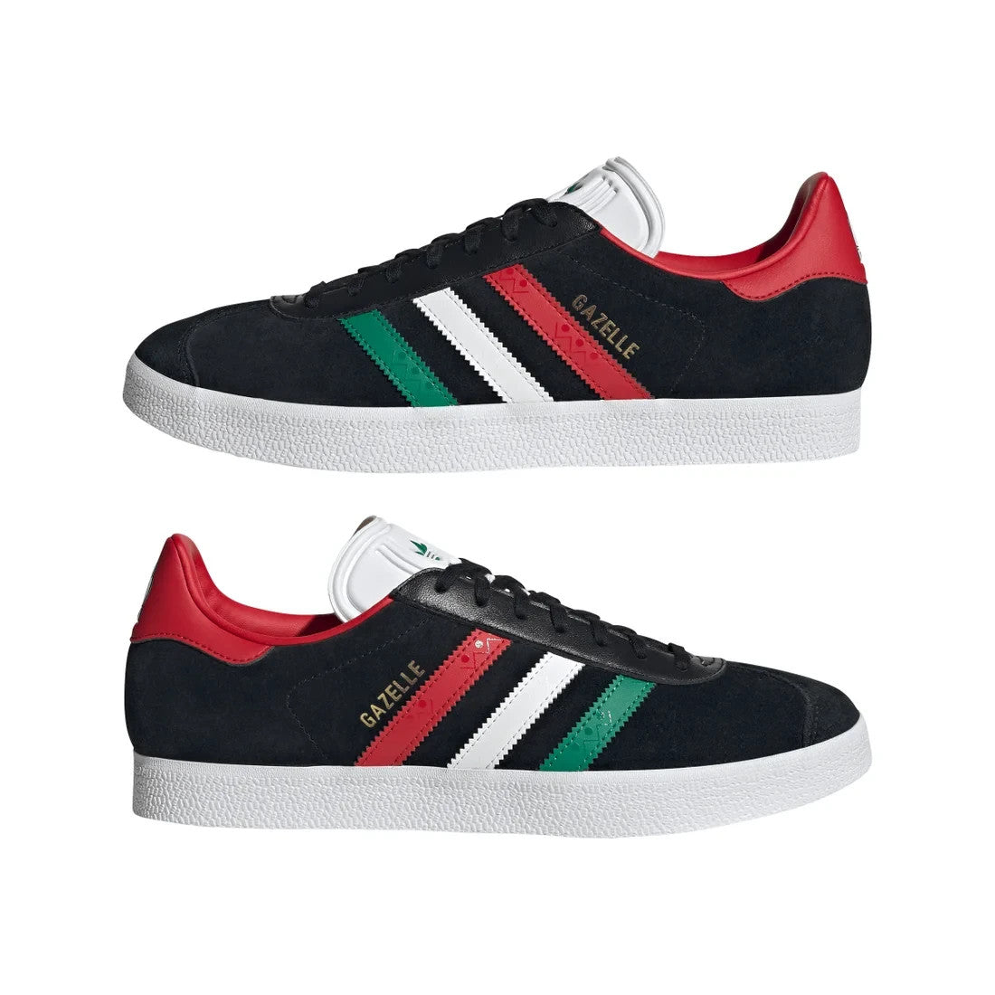 HQ9441 adidas Gazelle Core Black Cloud White Better Scarlet (Men's)