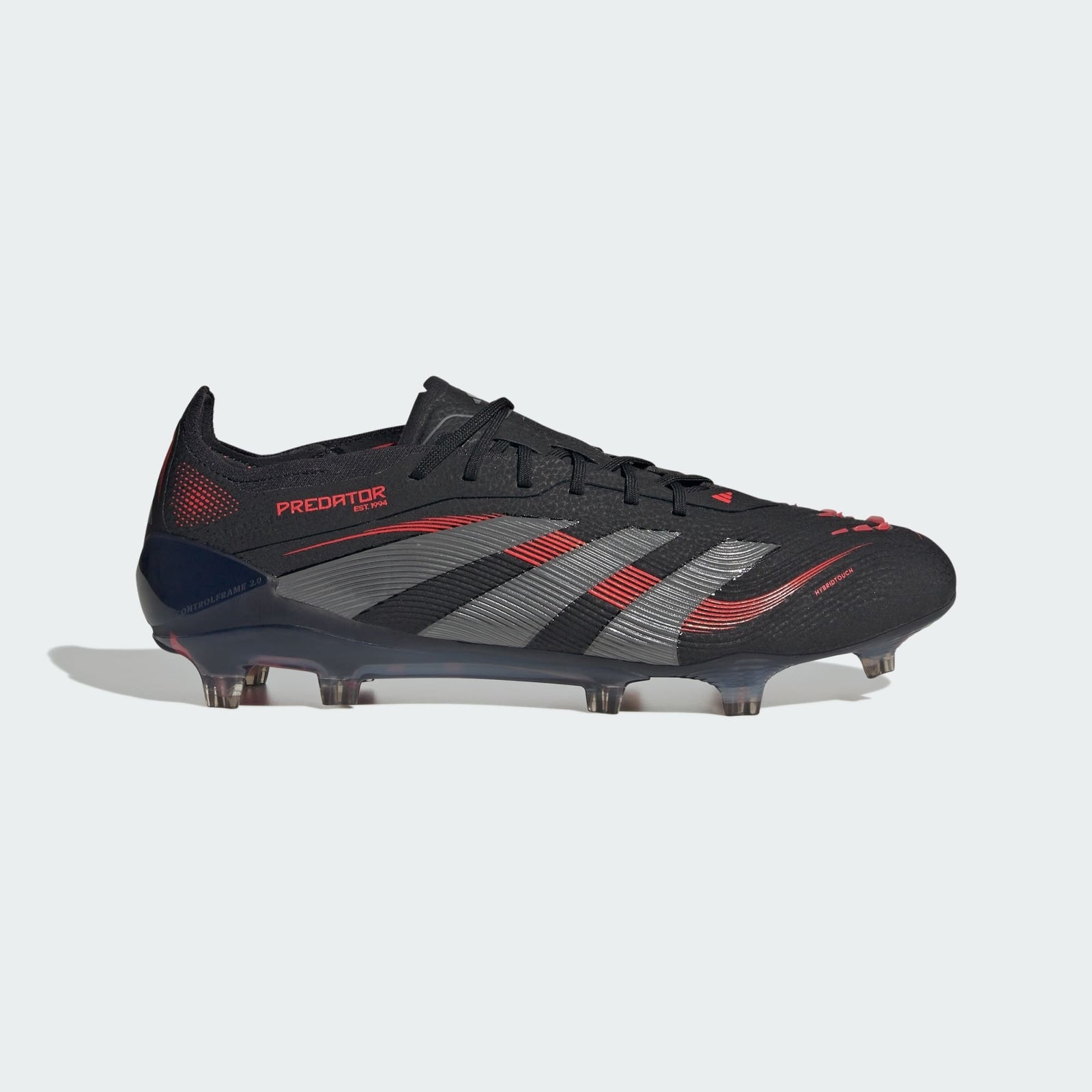 ID3878 adidas Predator Elite FG Core Black Grey Four Lucid Red (Men's)