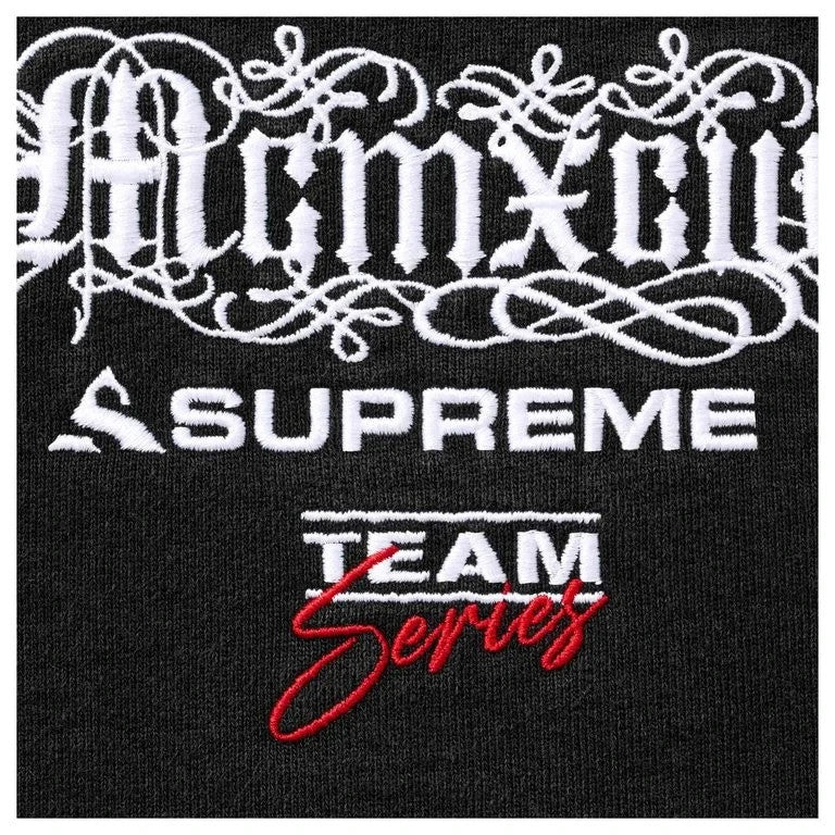 Supreme Racing Lined Zip Up Hooded Sweatshirt Black