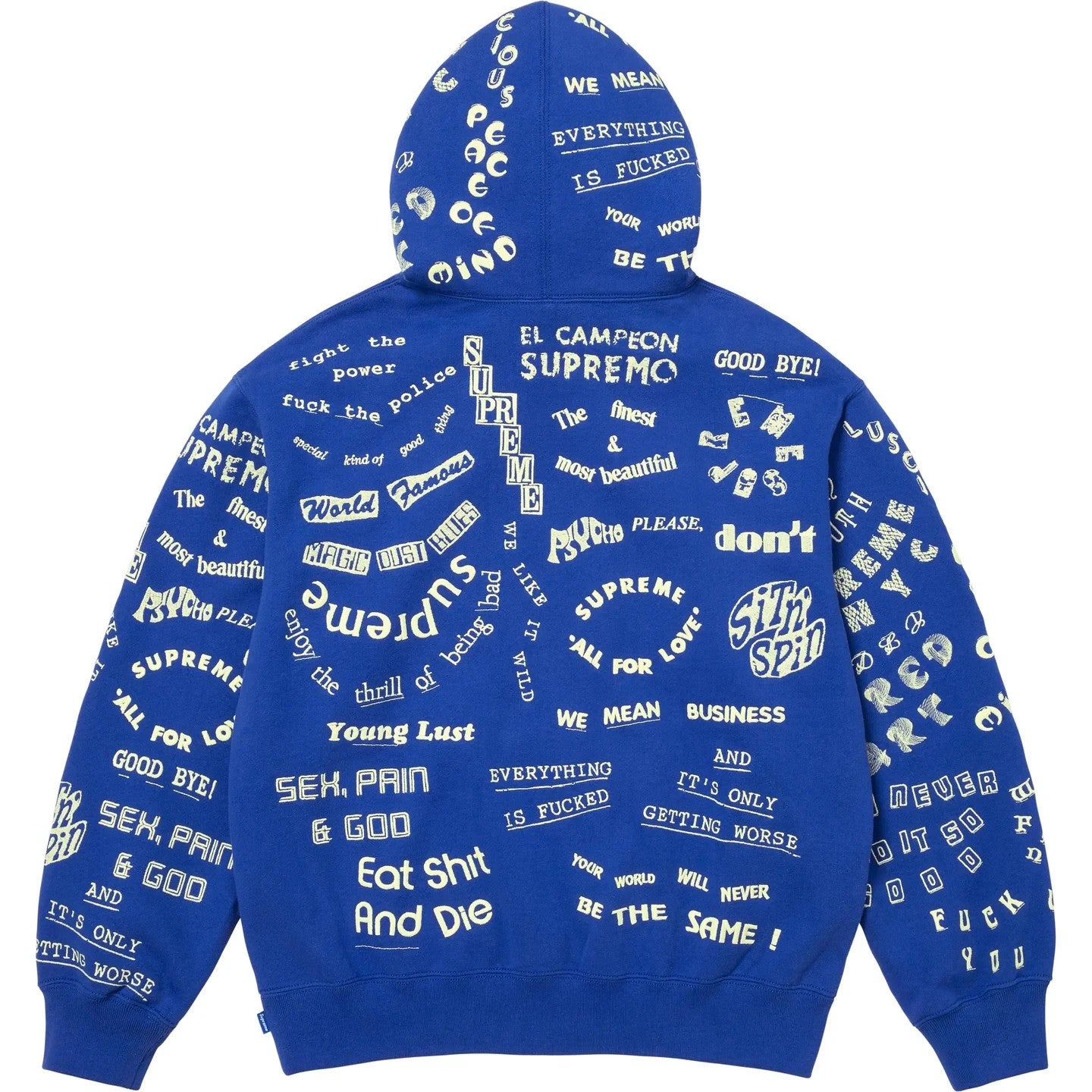 Supreme Too Deadly Hooded Sweatshirt Royal