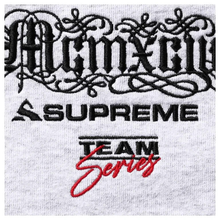 Supreme Racing Lined Zip Up Hooded Sweatshirt Ash Grey