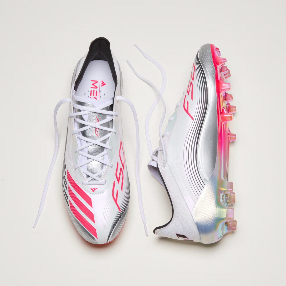 JP5593 adidas F50 Messi Elite FG Footwear White Lucid Red Silver (Men's)
