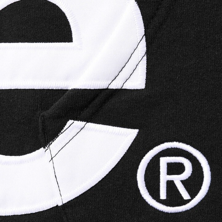 Supreme Big Logo Zip Up Hooded Sweatshirt Black