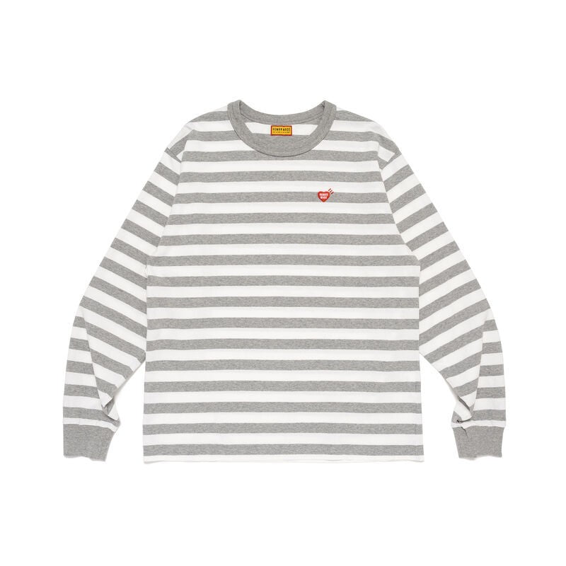 HUMAN MADE Striped L/S T-Shirt Gray