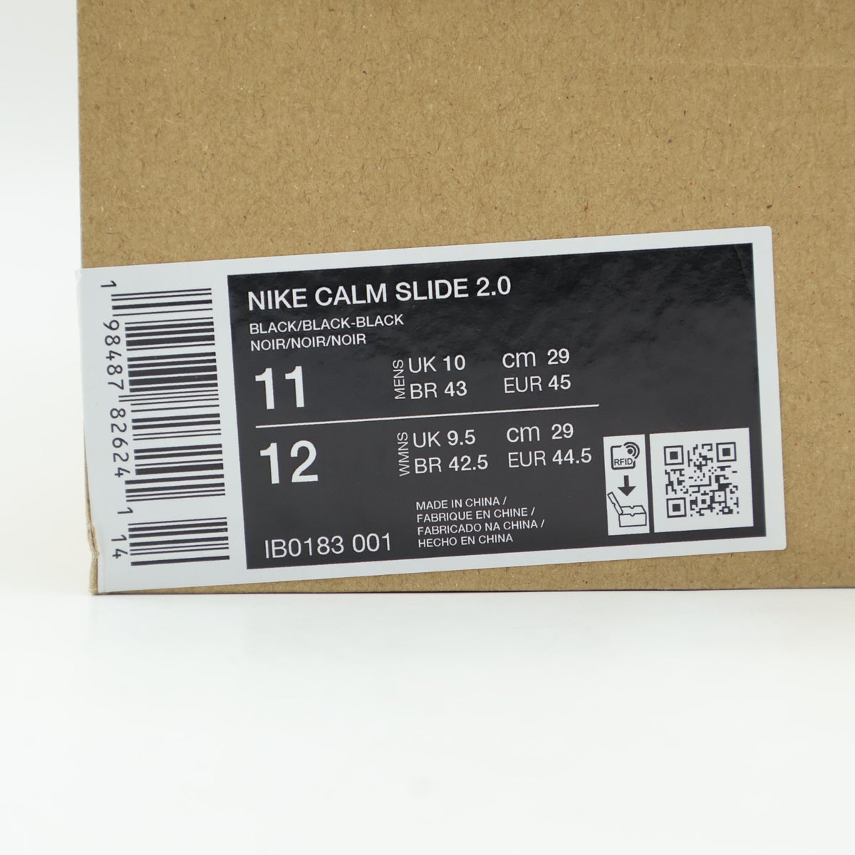 IB0183-001 Nike Calm 2.0 Slide Triple Black (Men's)