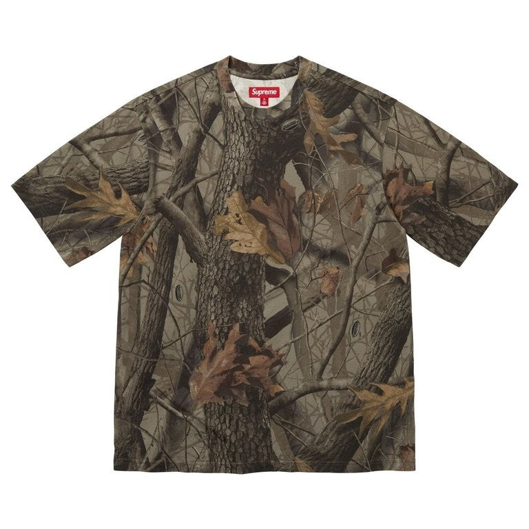 Supreme Rhinestone Script S/S Top Realtree Hardwoods Camo