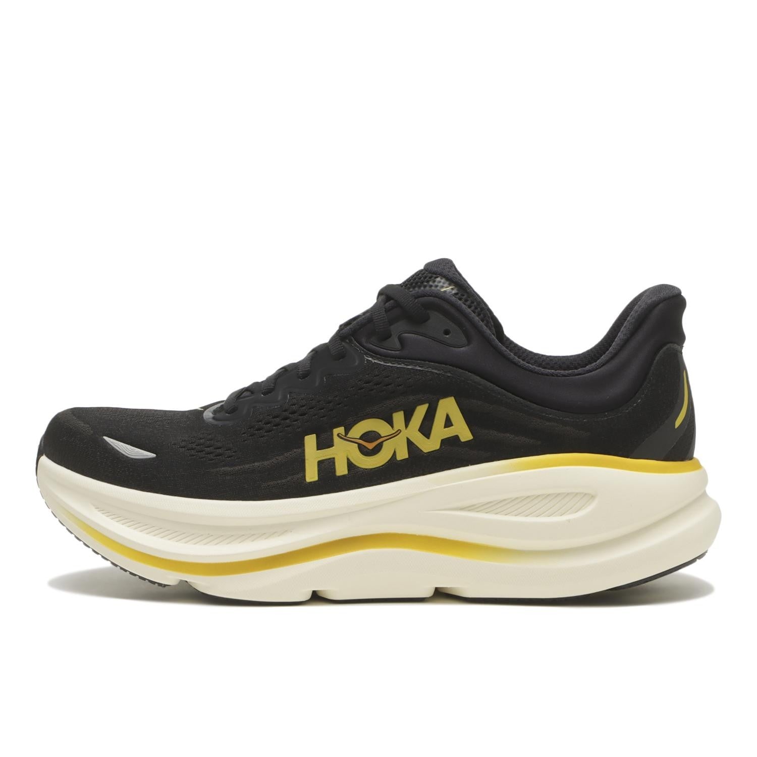 1162011-CWG Hoka BONDI 9 "CARBON BLACK/YELLOW GOLD" (Men's)