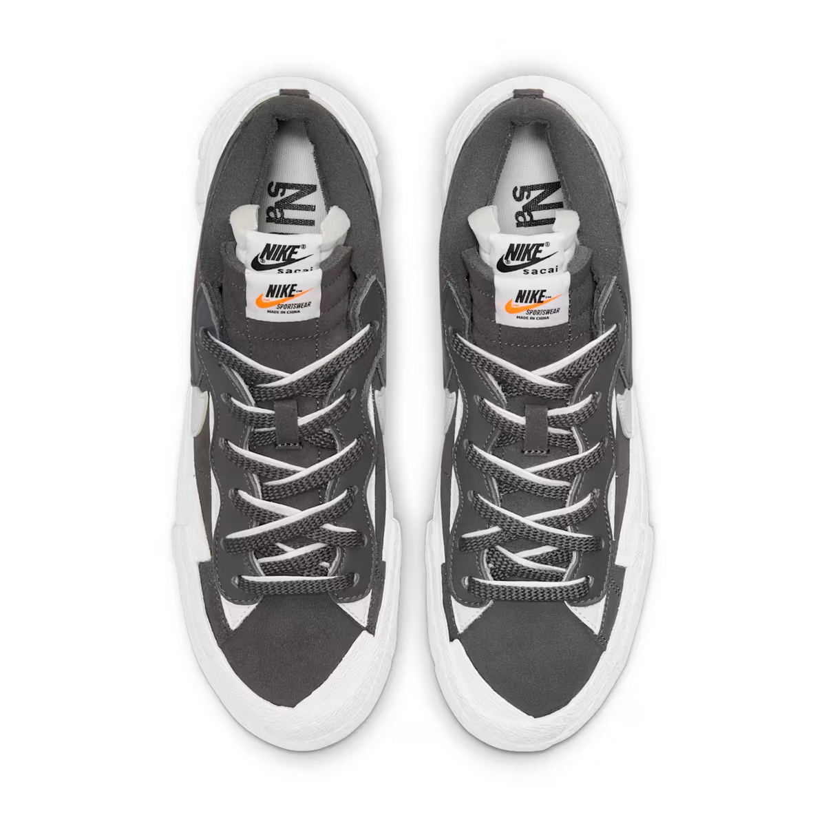 DD1877-002 Sacai Ã Nike Blazer Low "Iron Grey" (Men's)
