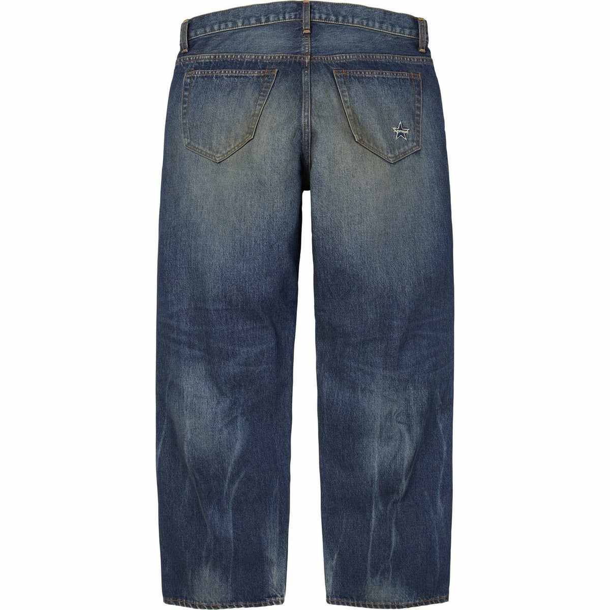 Supreme Distressed Loose Fit Selvedge Jean Washed Indigo (26FW)