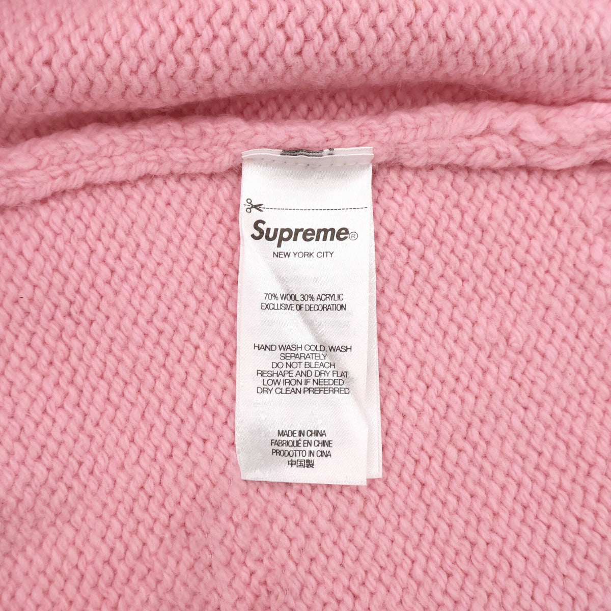 Supreme Flocked Logo Sweater Red