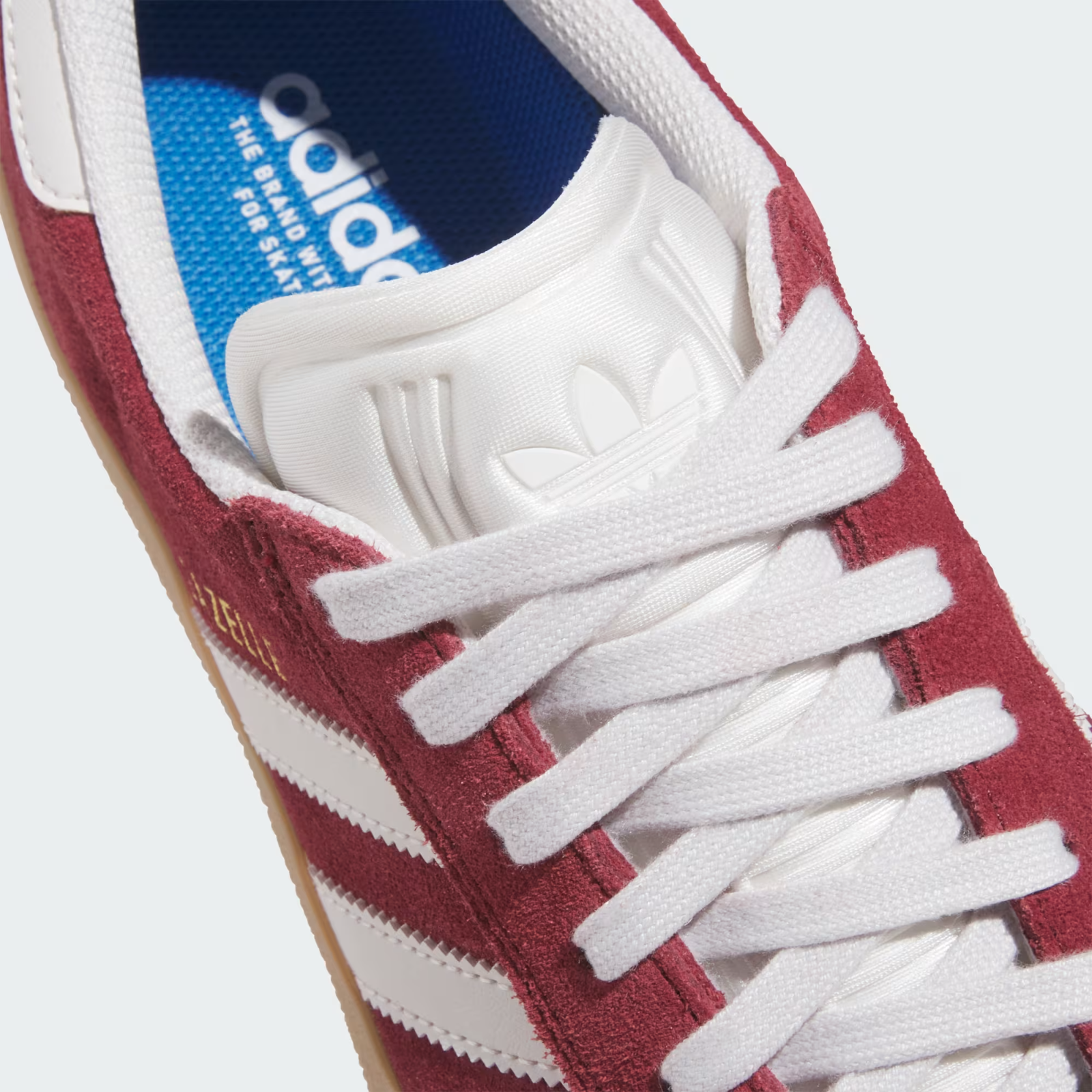 JR2000 adidas Originals Gazelle ADV Shadow Red Crystal White Gold (Men's)