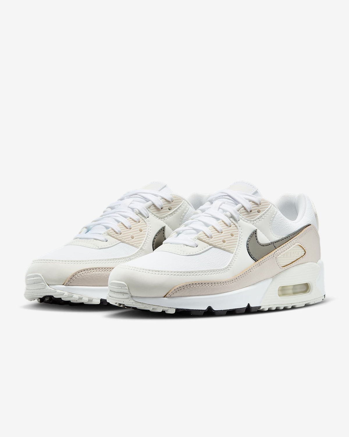HM8128-101 Nike Air Max 90 White Flat Pewter (Women's)