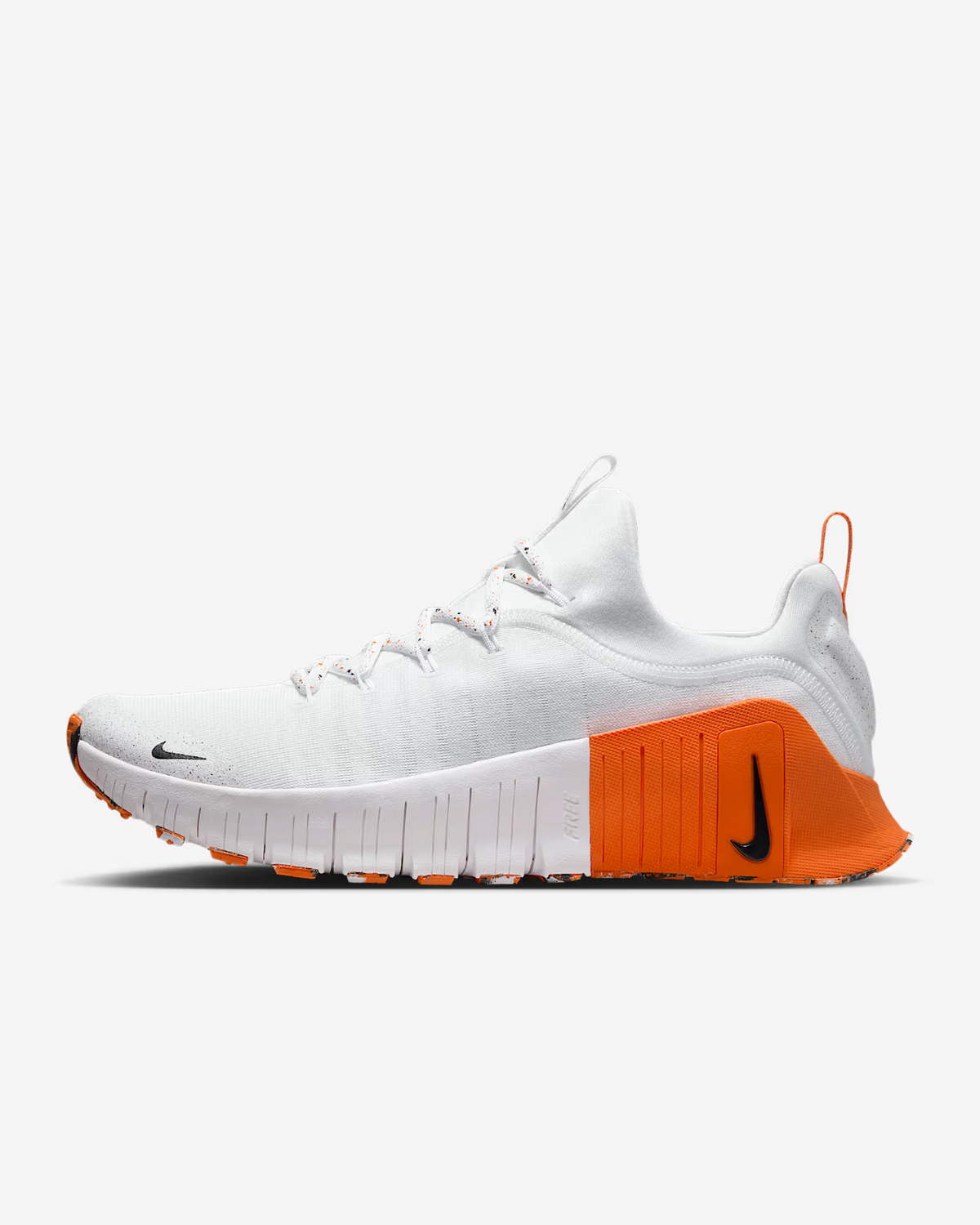 FJ7127-106 Nike Free Metcon 6 Workout Shoes White  Safety Orange Black (Men's)
