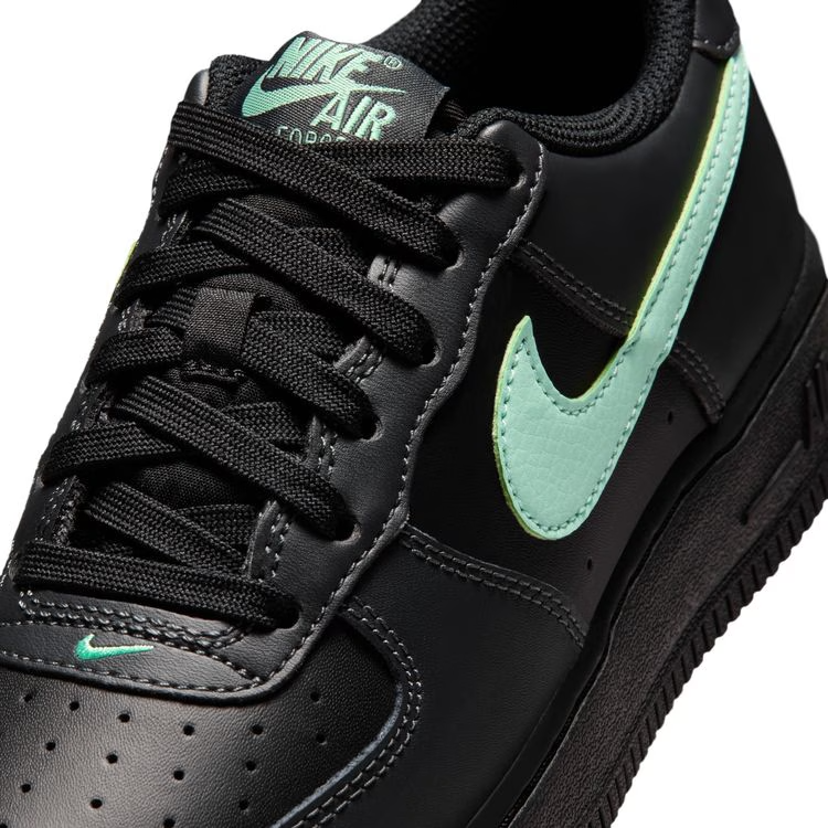 CT3839-018 Nike GS Air Force 1 Low "Black/Anthracite/Arctic Green" (Kids)