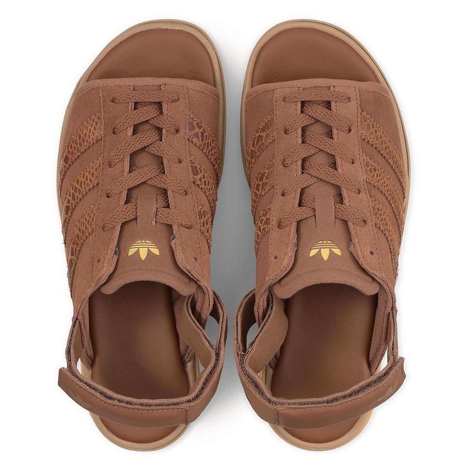 IH6633 adidas Gazelle Bold Sandals Preloved Brown Gold Metallic (Women's)