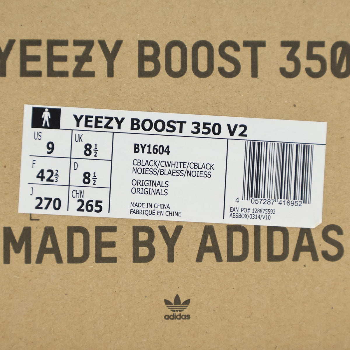 BY1604 adidas Yeezy Boost 350 V2 Core Black White Oreo