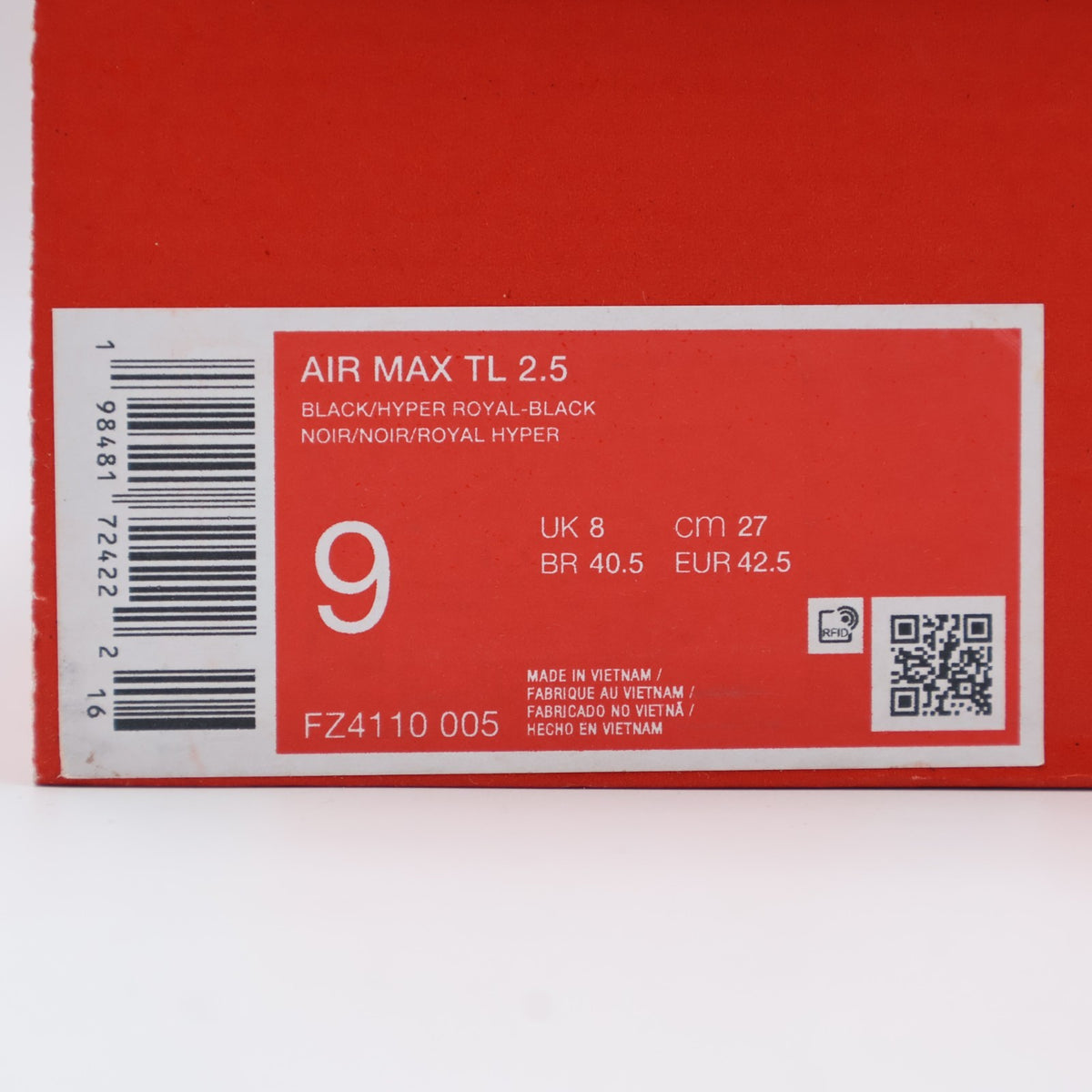 FZ4110-005 Nike Air Max TL 2.5 Black Hyper Royal (Men's)