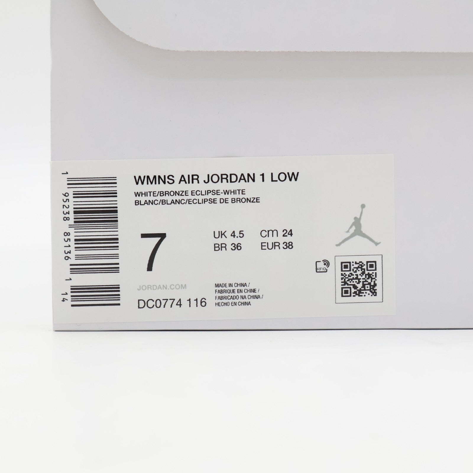 DC0774-116 Nike Air Jordan 1 Low Team Red (Women's)