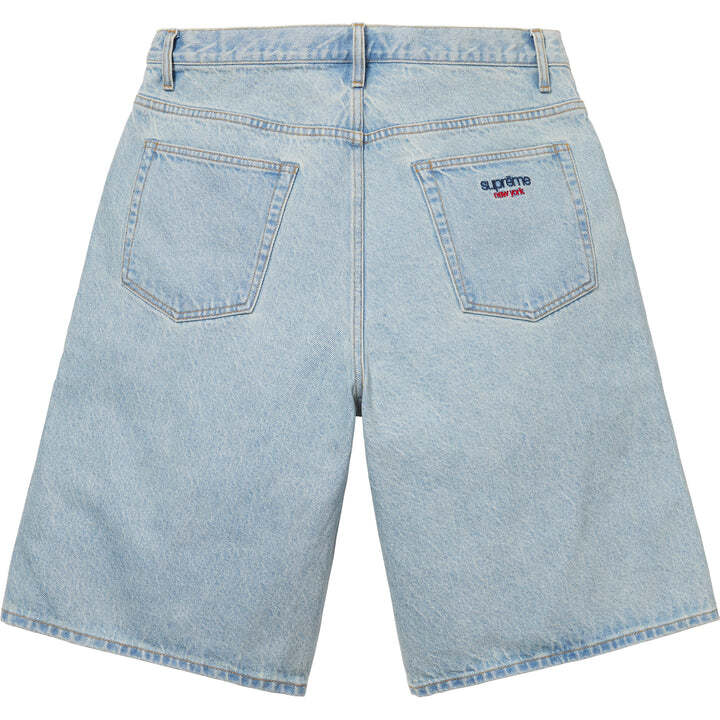 Supreme Baggy Denim Short Light Washed Indigo