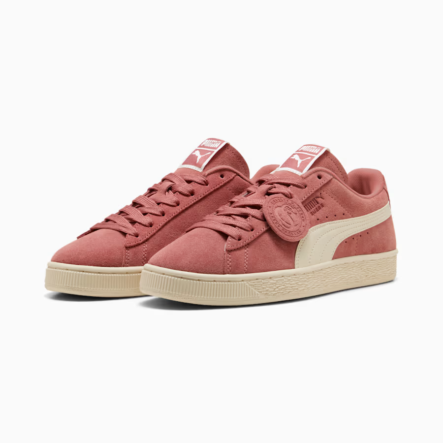 408464-01 Puma Suede Charles F Stead "Deeva Peach/Alpine Snow" (Men's)