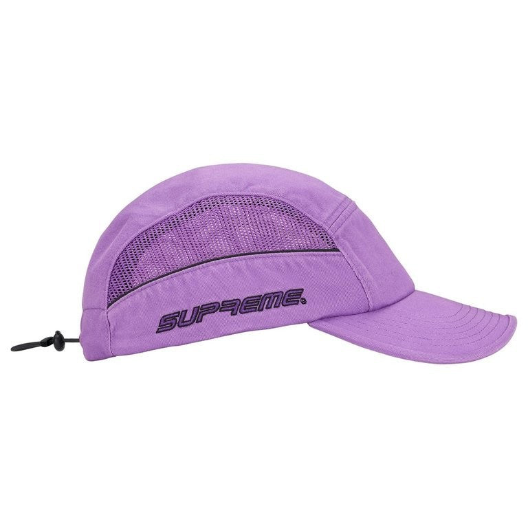 Supreme Side Mesh Piping Camp Cap Light Purple