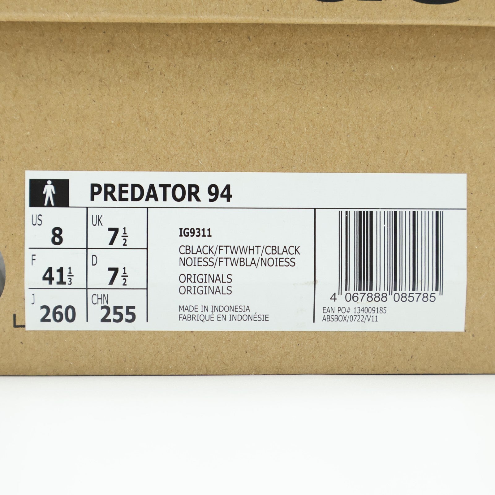 IG9311 adidas Originals Predator 94 Core Black Cloud White (Men's)