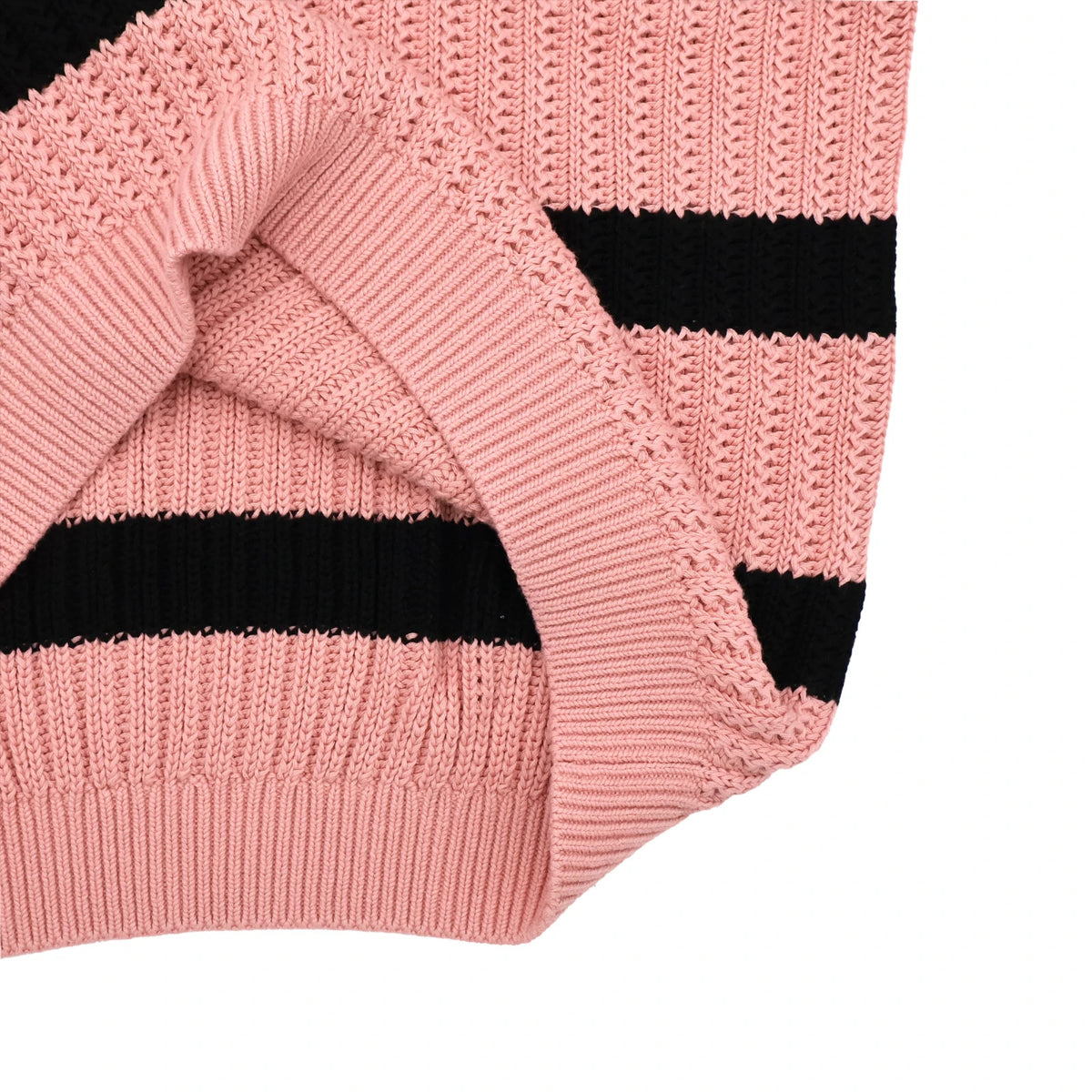Supreme Loose Gauge Stripe Small Box Sweater Pink