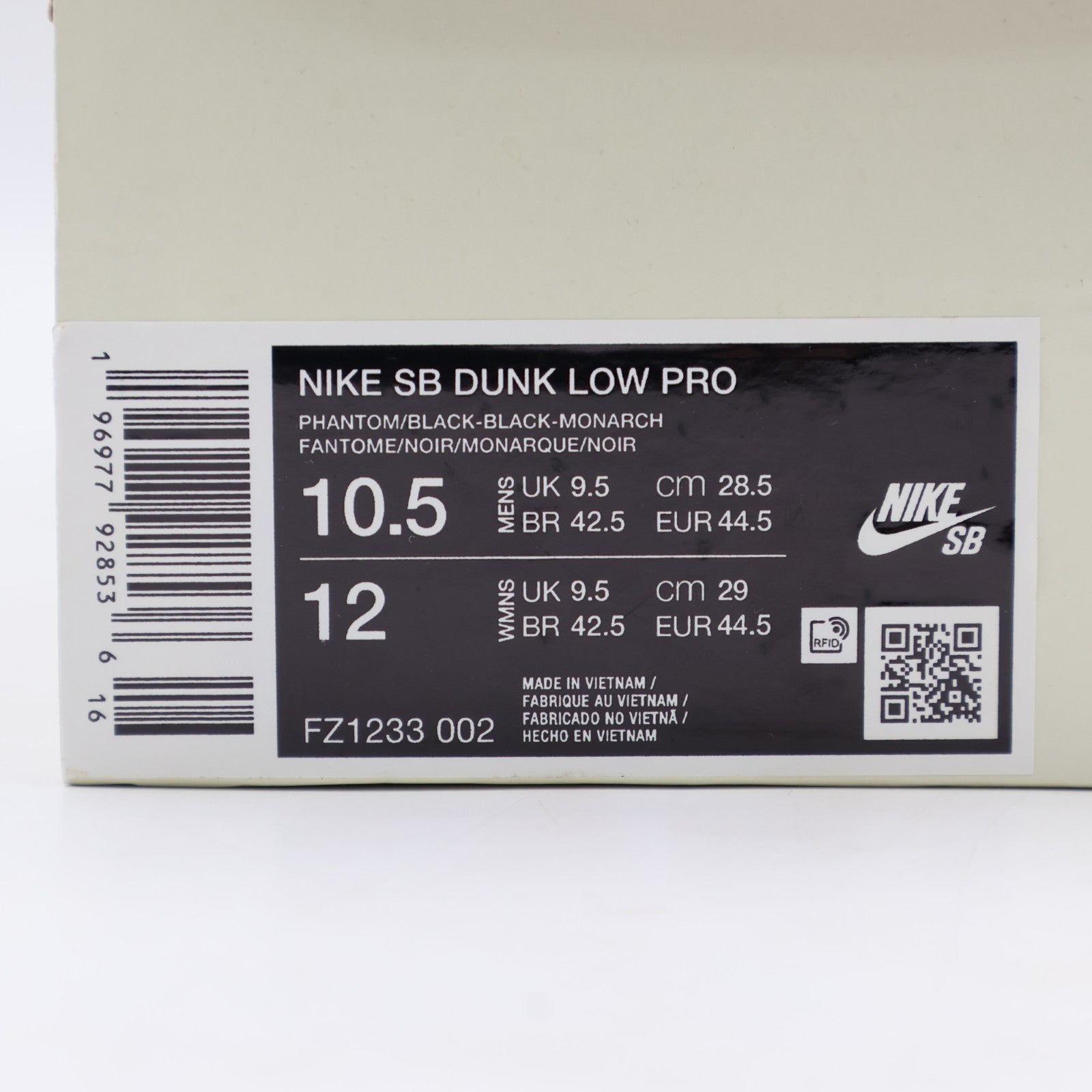 FZ1233-002 Nike SB Dunk Low Pro Electric Safari Phantom and Black (Men's)