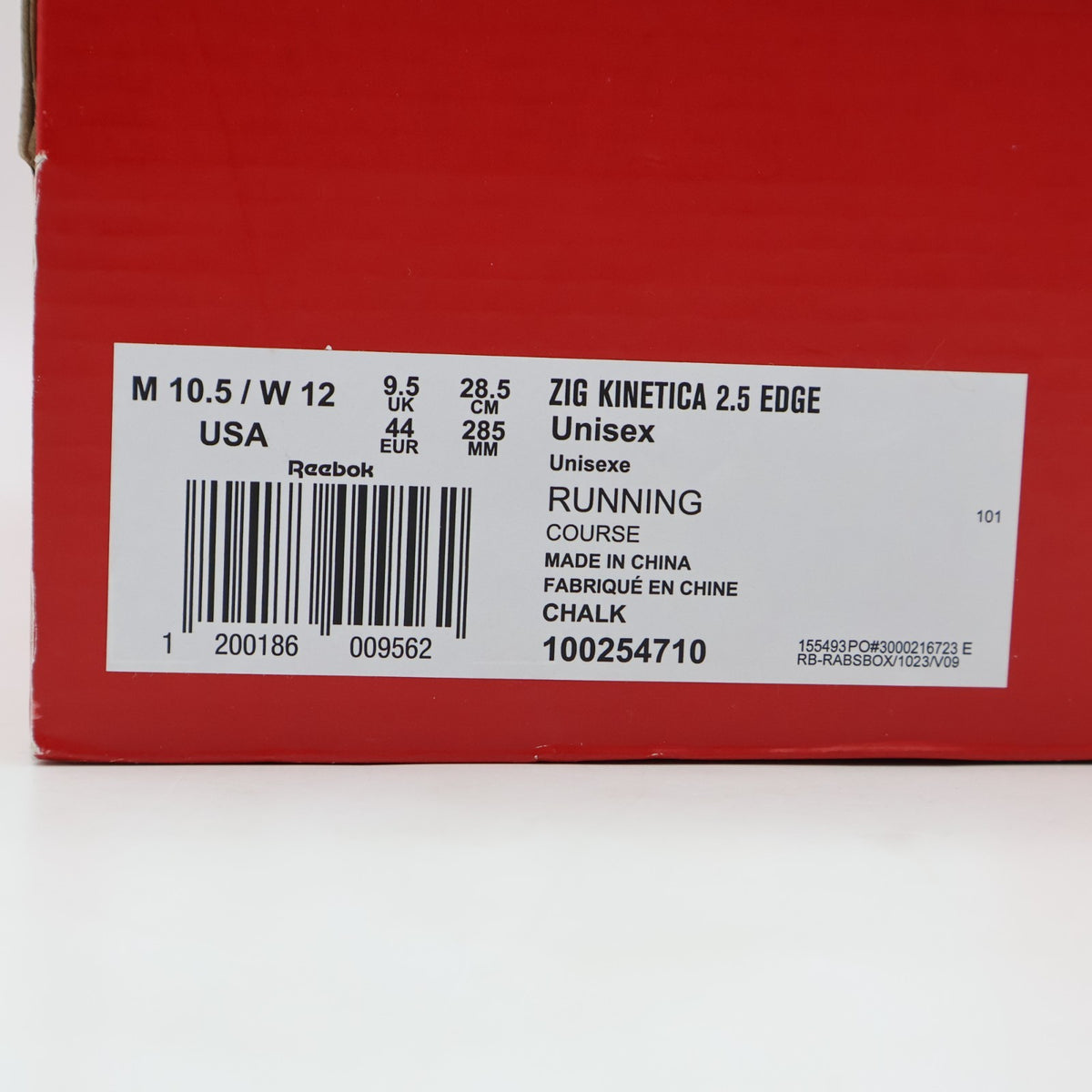100254710 Reebok Zig Kinetica 2.5 Edge Chalk (Men's)