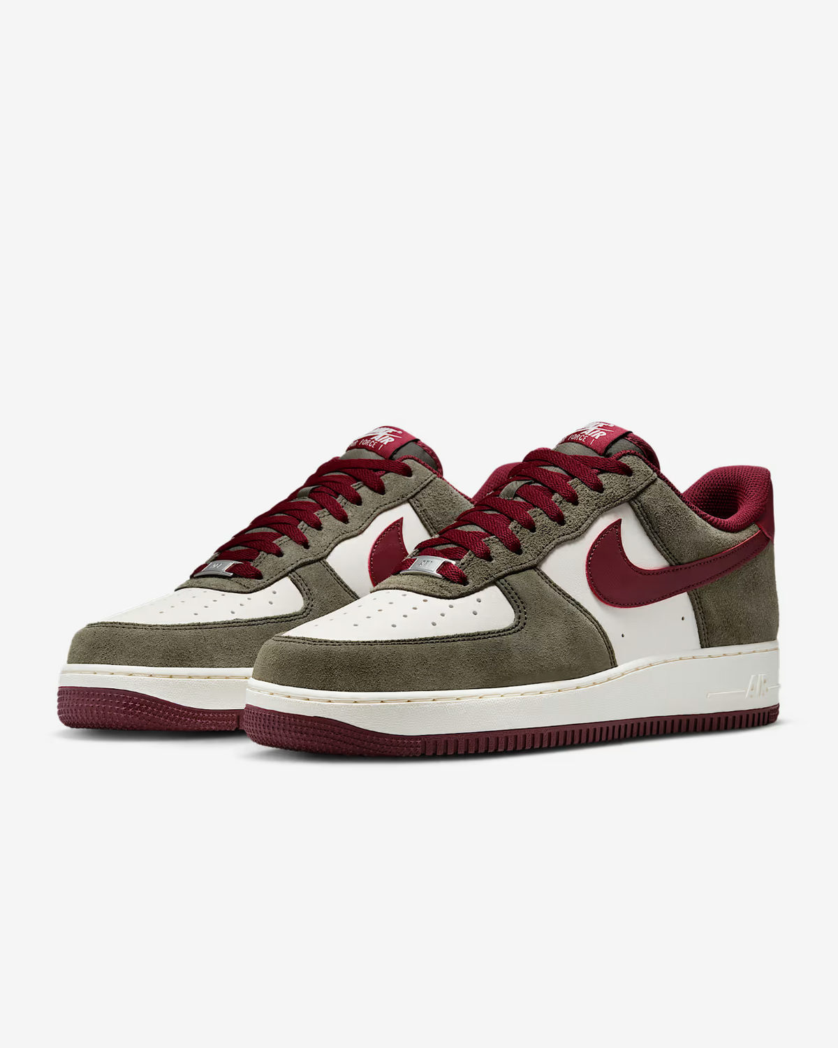FQ8714-302 Nike Air Force 1 Low Cargo Khaki Pale Ivory Dark Team Red (Men's)
