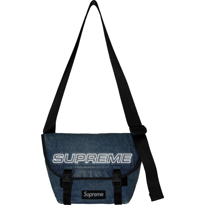 Supreme Denim Messenger Bag Washed Indigo