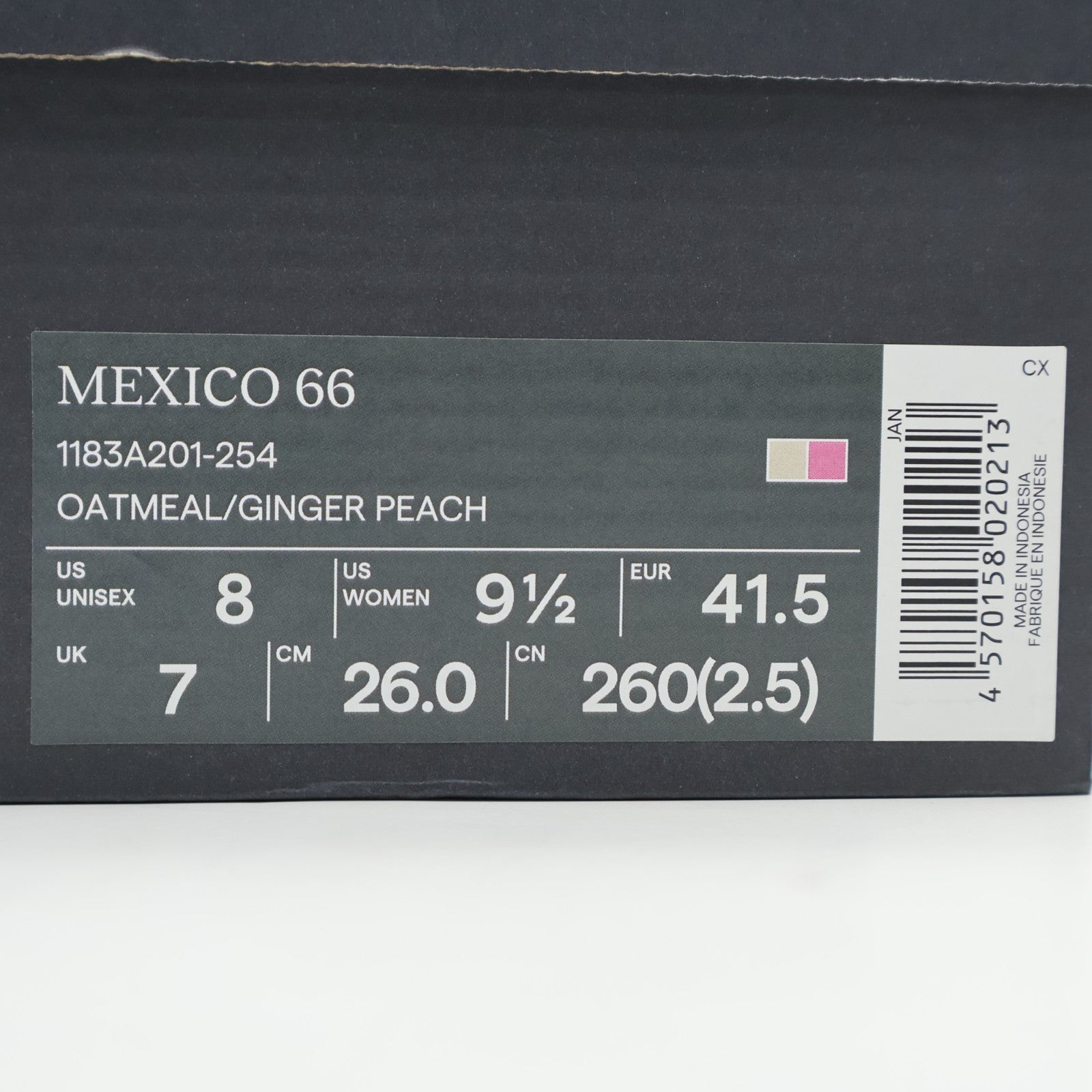 1183A201-254 Onitsuka Tiger Mexico 66 Oatmeal Ginger Peach (Men's)