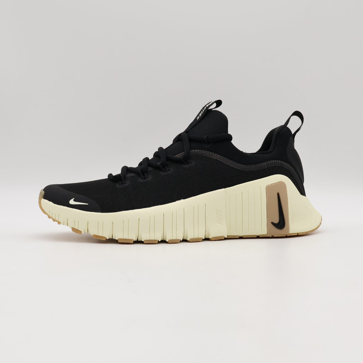 FJ7127-010 Nike Free Metcon 6 Black Gum Light Brown Coconut Milk (Men's)