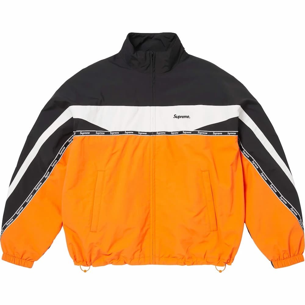 Supreme Logo Taping Track Jacket Orange