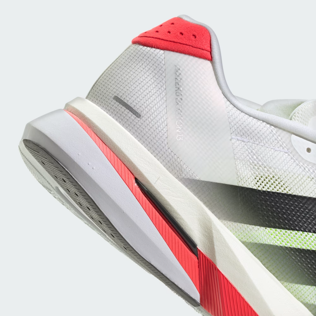JS4932 adidas Adizero Boston 13 Cloud White Core Black Lucid Red (Men's)