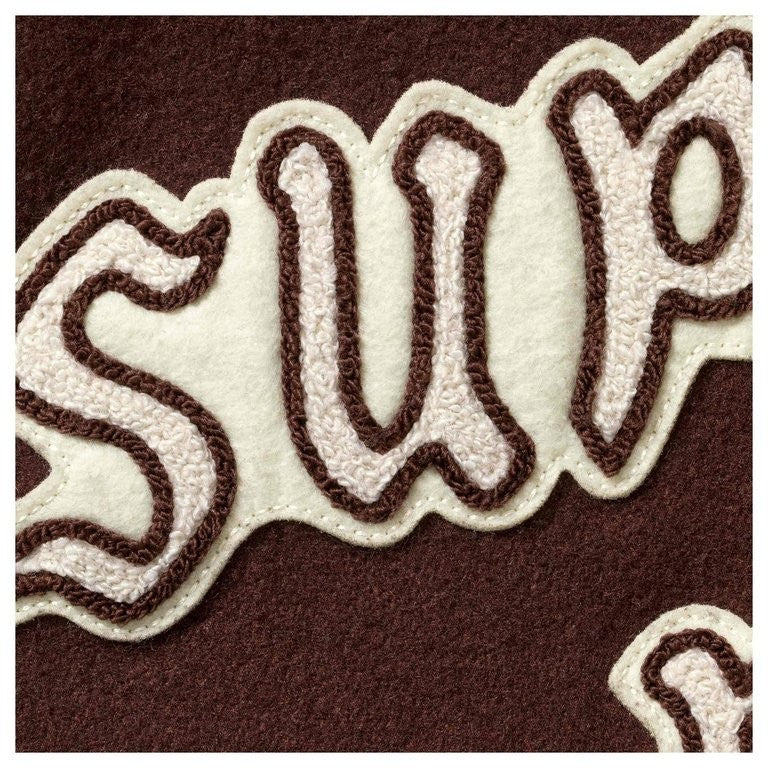 Supreme Captains Varsity Jacket Brown