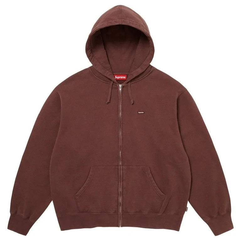 Supreme Small Box Zip Up Hooded Sweatshirt Brown (26FW)