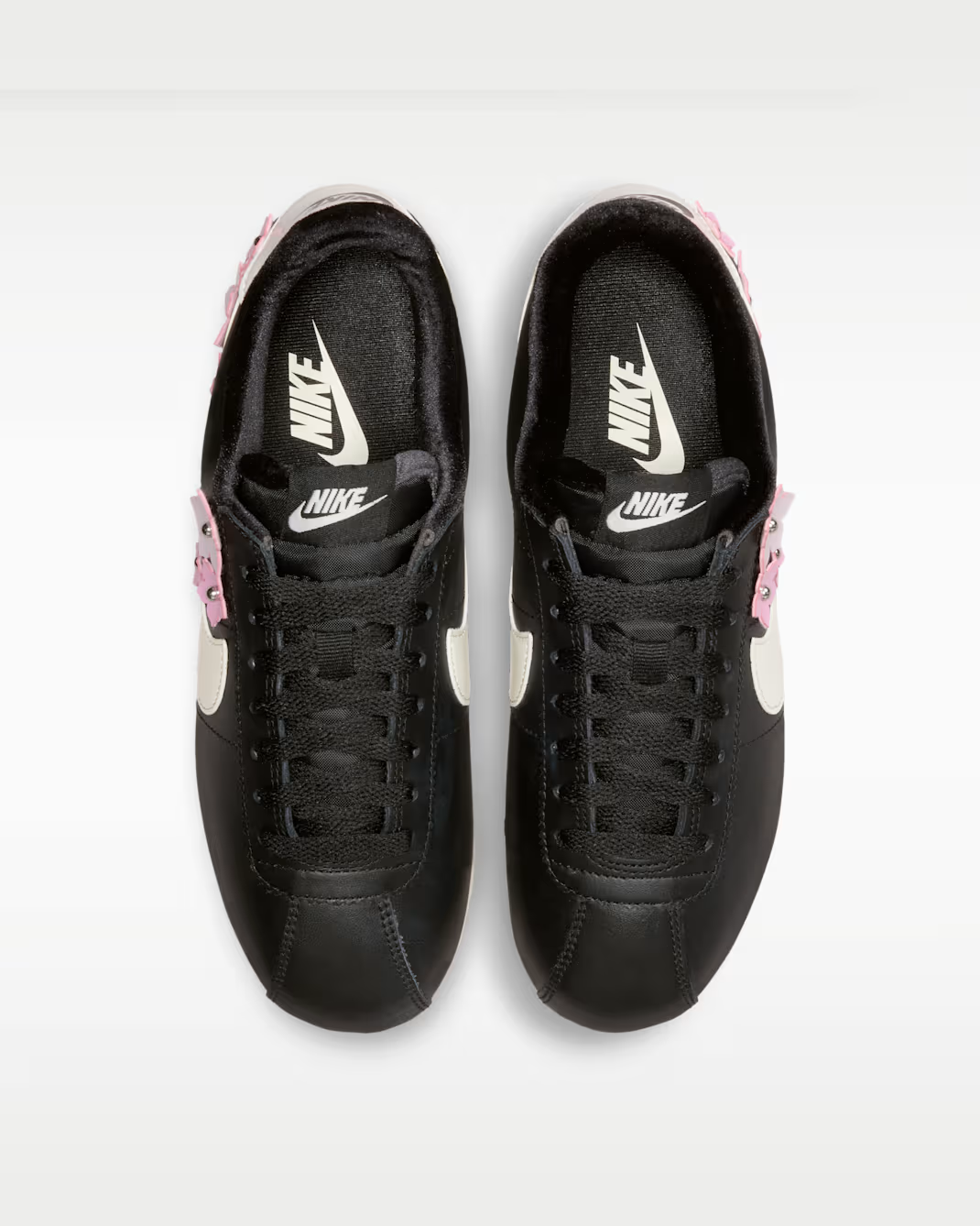 IV5675-001 Nike Cortez Leather Floral Pack Black Pink Rise (Women's)