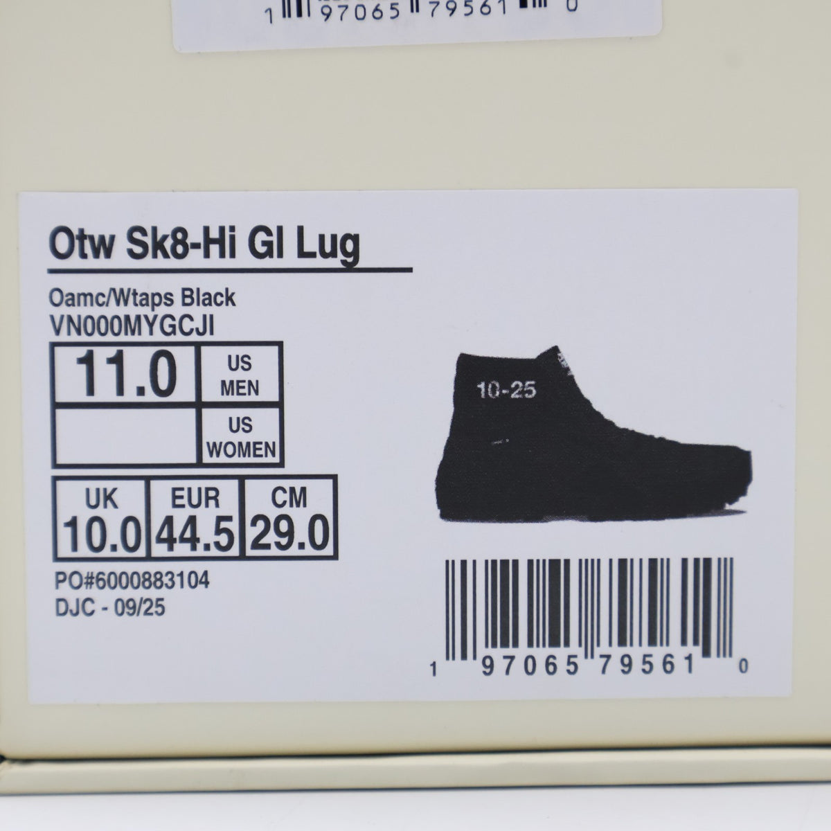 VN000MYGCJI WTAPS OAMC OTW by Vans Sk8-Hi GL Lug Black (Men's)
