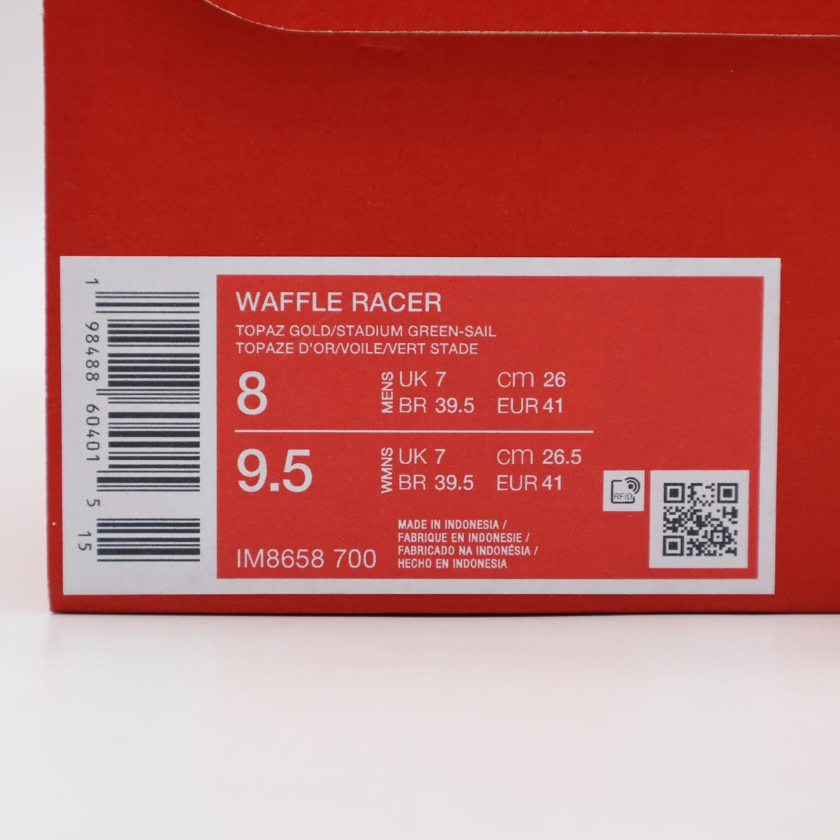 IM8658-700 Nike Waffle Racer Topaz Gold Stadium Green-Sail (Men's)