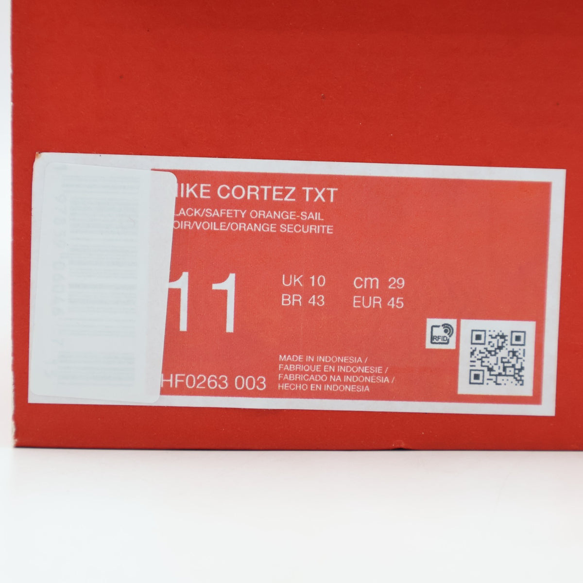 HF0263-003 Nike Cortez Textile Black Sail Muslin Safety Orange (Men's)