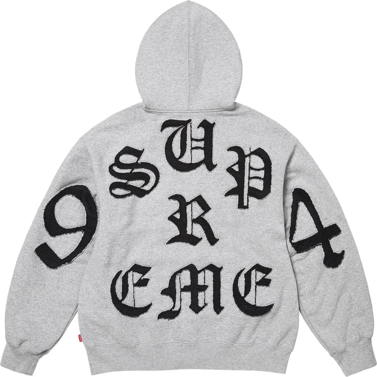 Supreme Cut Out Zip Up Hooded Sweatshirt Heather Grey