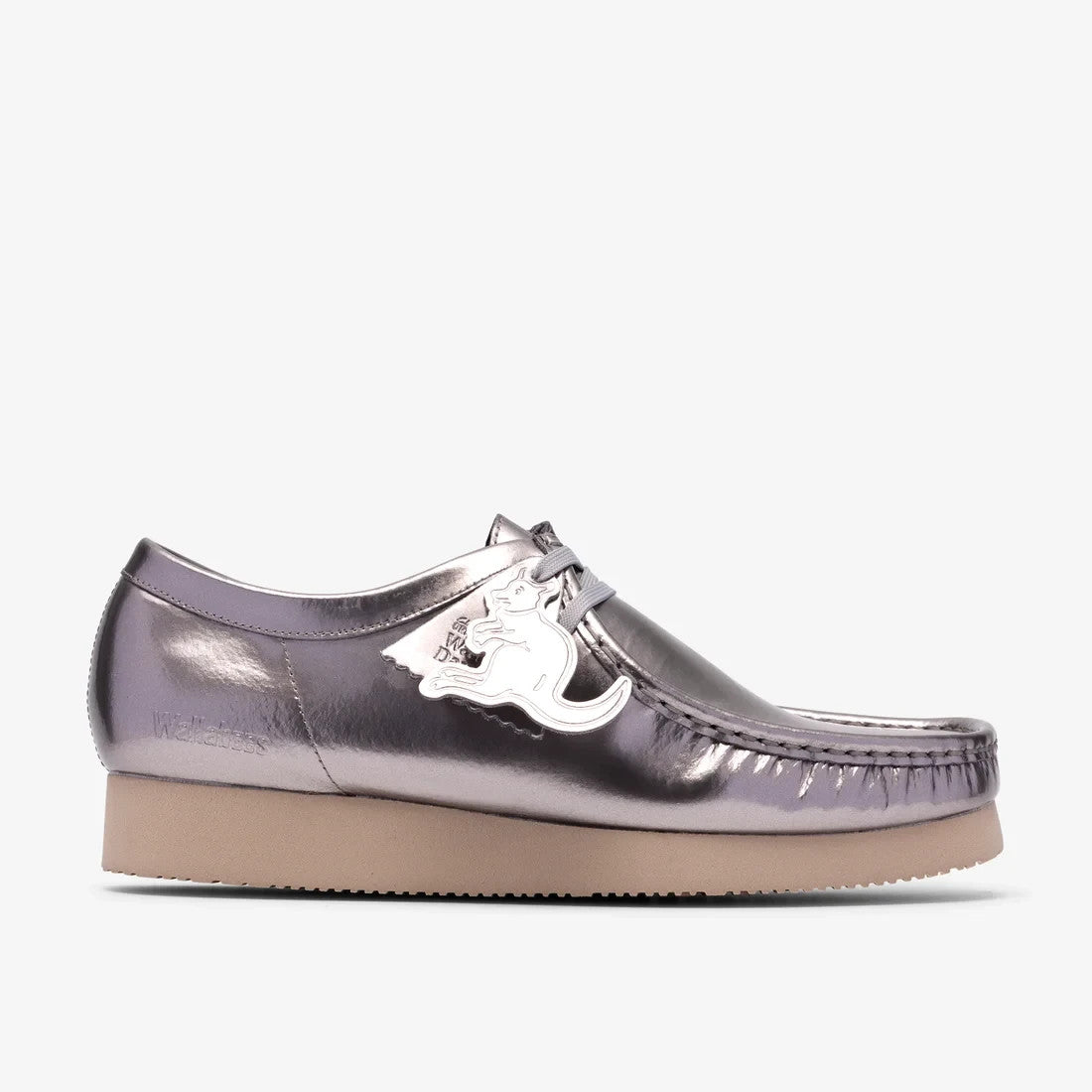 26186501 Clarks Wallabee 2604 Silver Patent (Men's)