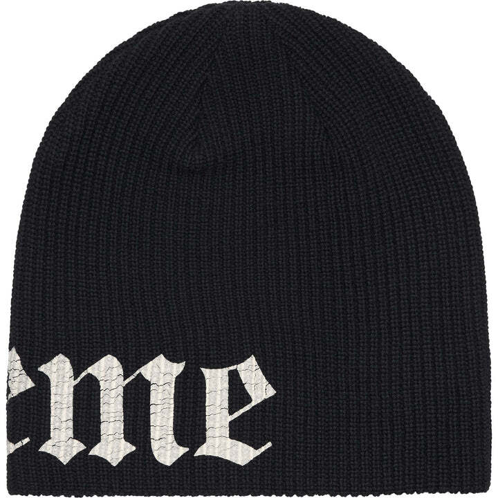 Supreme Old English Printed Beanie Black