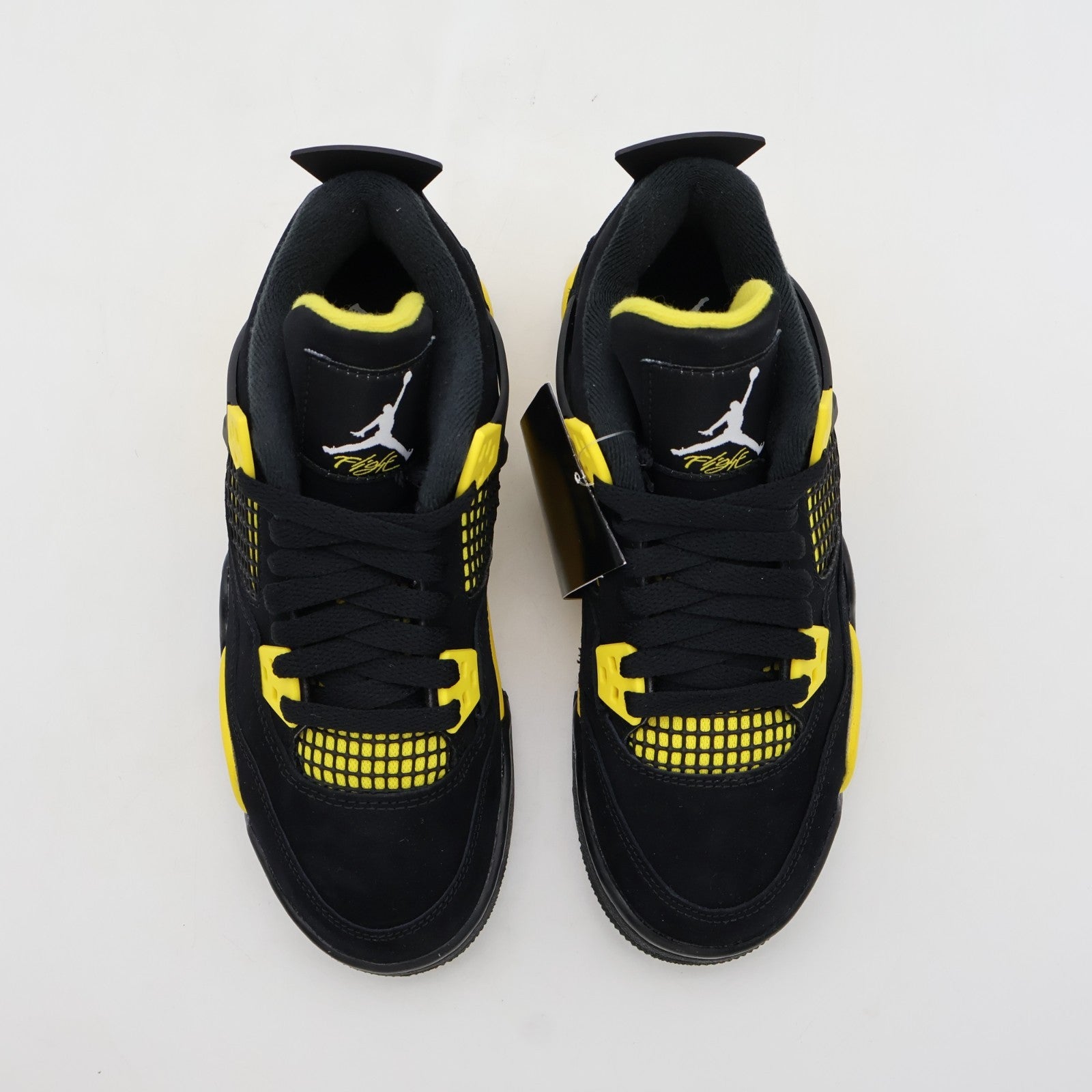 408452-017 Nike GS Air Jordan 4 Retro Thunder Black Gold Yellow